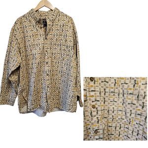 🎣 Woolrich Stone Fish‎ Button Down Shirt – 2XL – 100% Cotton